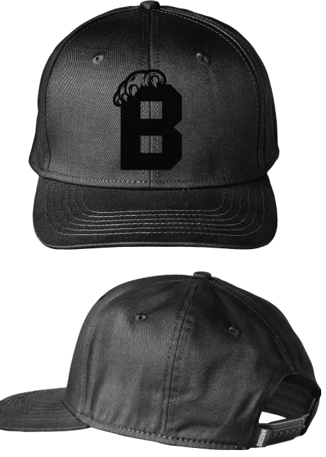 B Black Out 6-Panel Cap