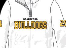 BULLDOGS 24/25 White 1/4 Zip