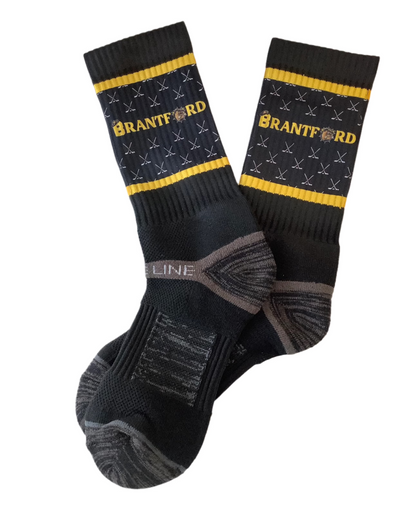 Adult Socks Brantford with Sticks and Pucks