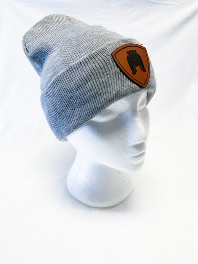 Light Grey Bulldogs Stealth Toque, LEATHER PATCH